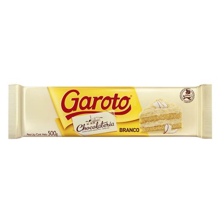 CHOCOLATE BRANCO GAROTO CHOCOLATERIA
