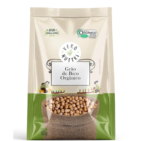 GRAO DE BICO ORGANICO VERO NUTRI 500G