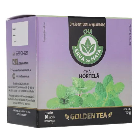 CHÁ ERVA DA MATA HORTELÃ CAIXA C/10 SACHÊS 360-33