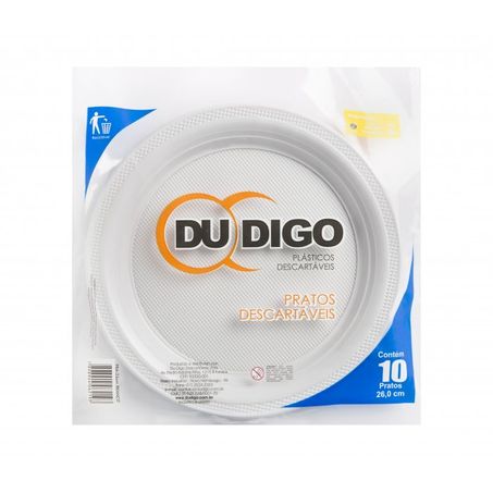 Prato du digo desc branco 23cm c/10