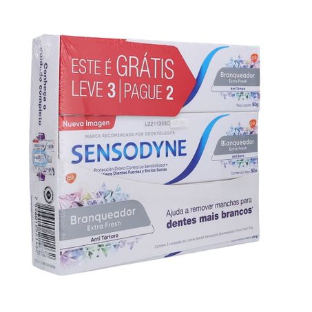 Creme Dental Sensodyne 50g Lv3 Pg2 Branqueador Extra Fresh 360-32