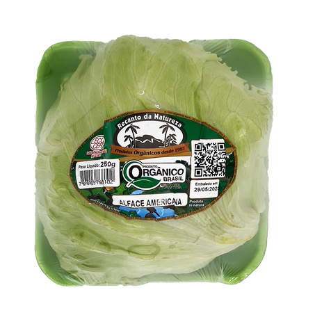 Alface Americana Recanto da Natureza Orgânico 250g 360-1