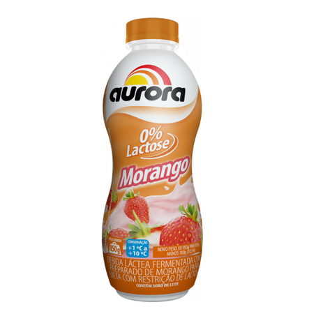 BEBIDA LÁCTEA MORANGO ZERO LACTOSE AURORA