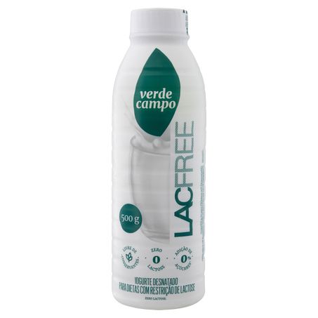 IOGURTE DESNATADO ZERO LACTOSE VERDE CAMPO LACFREE 500G