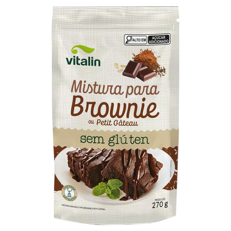 Mistura para Brownie Vitalin 270g- Sem glúten