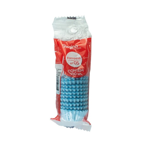 Forminha de Papel Regina N5 Azul com 100 Unidades