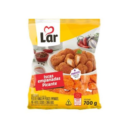 ISCAS FRANGO EMPANADAS 700G PICANTE LAR