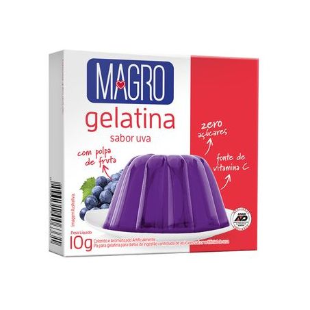Gelatina Magro Uva Embalagem 10G