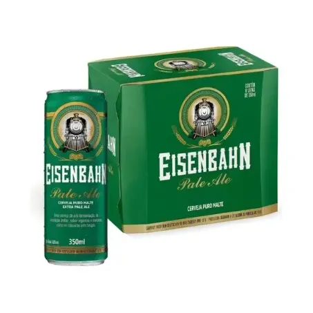 Cerveja eisenbahn pale ale lata 350ml caixa com 6 unidades
