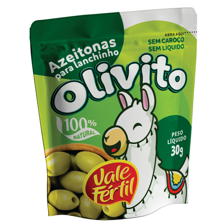 Azeitona Para Lanchinho Vale Fértil Sem Caroço Sem Líquido 30g