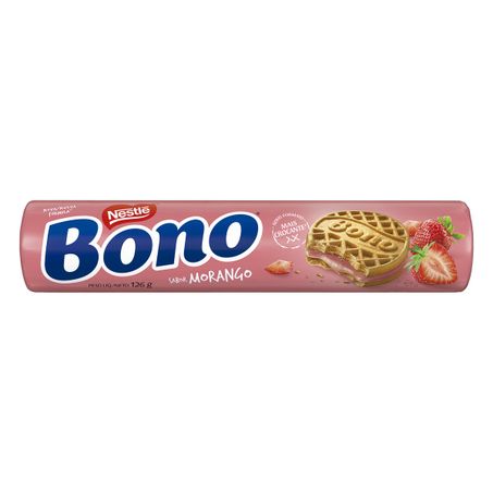 BISCOITO RECHEIO MORANGO NESTLÉ BONO