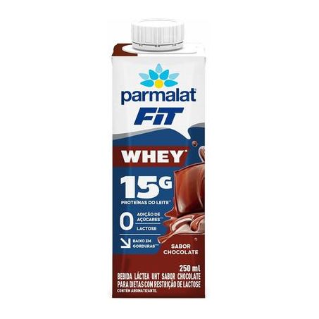 Bebida láctea parmalat wheyfit chocolate garrafa 250ml