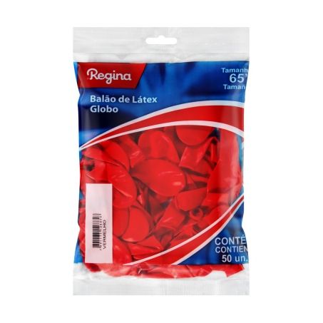BALAO LISO VERM N6.5 REGINA C/50