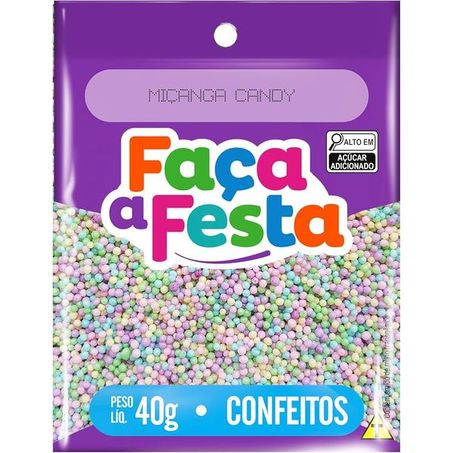 Confeito faca festa miçanga candy 40g