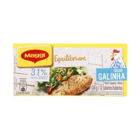 CALDO MAGGI EQUILIBR MENOS SODI GALINHA 114G