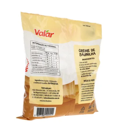 Açúcar baunilha valar 500g 360-15