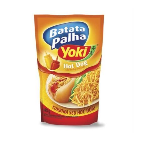 Batata palha yoki hot dog sabor ketchup e mostarda 100g