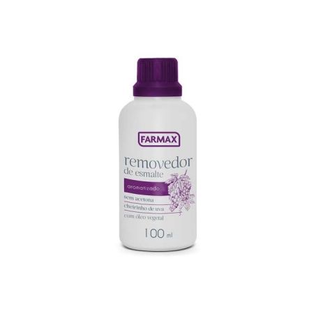 REMOVEDOR ESMALTE FARMAX 100ML SEM ACETONA 