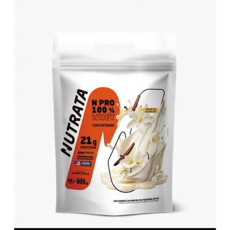 Whey n pro nutrata 100% creme de baunilha 900g