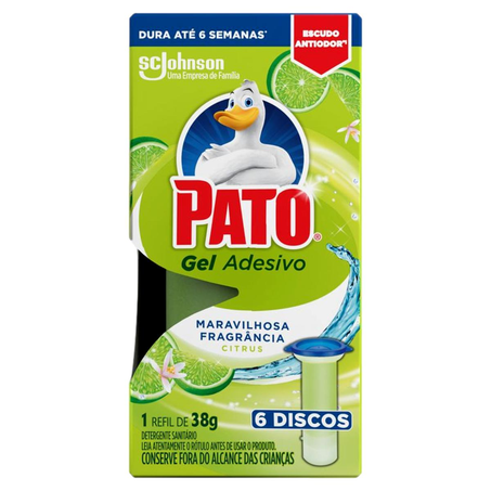 Desodorizador Gel Adesivo Pato Citrus - Refil