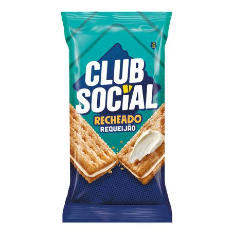 PACK BISCOITO INTEGRAL RECHEIO REQUEIJÃO CLUB SOCIAL
