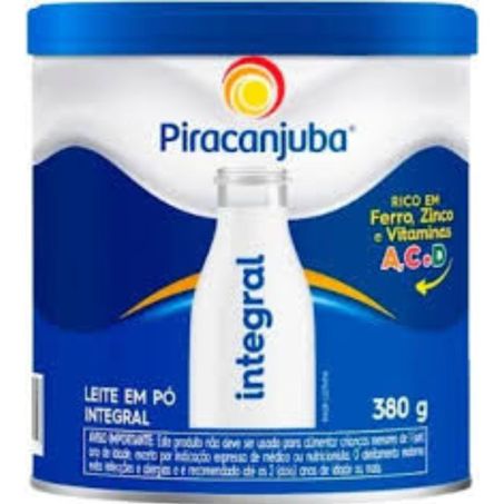 Leite po piracanjuba 380g lata integral