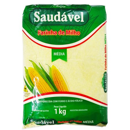 FARINHA MILHO SAUDAVEL 1KG MEDIA