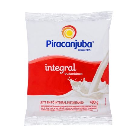 LEITE PO PIRACANJUBA INSTANT INTEGRAL 400G