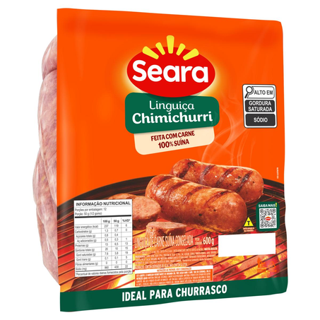Linguiça Seara Gourmet 600g - Congelada - Chimichurri