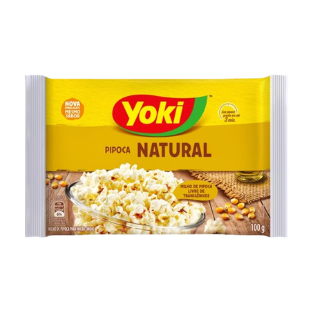 Pipoca popcorn natural yoki 100g