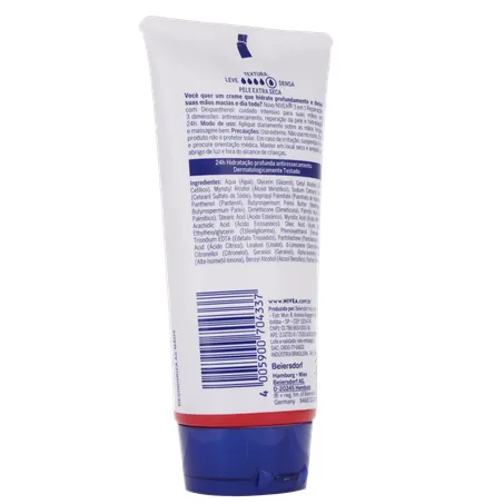 Creme hidratante nivea para mãos reparção 3 em 1 bisnaga 75g 360-15