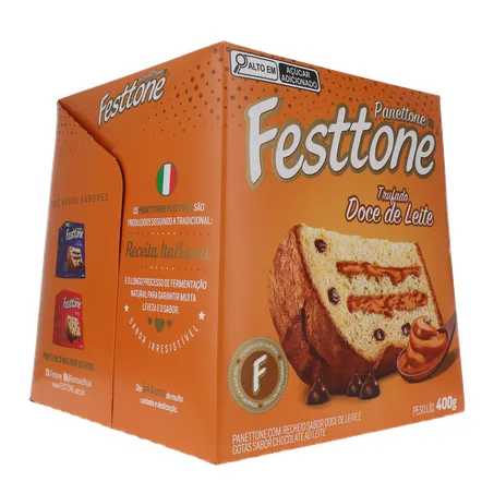 Panettone Festtone Trufado Doce De Leite 400G 360-32