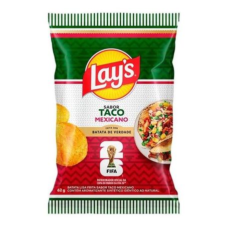 BATATA LISA FRITA TACO MEXICANO LAY'S 62 G        