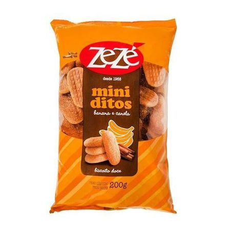 Biscoito Zezé Miniditos Banana e Canela Pacote 200G
