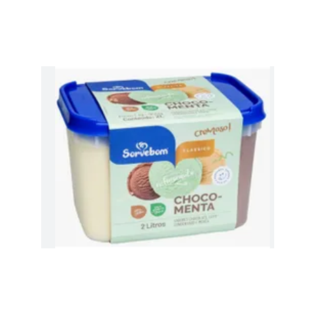 Sorvete sorvebom chocomenta 2l