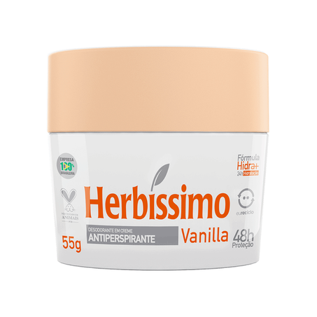 Desodorante herbissimo creme vanilla 55g