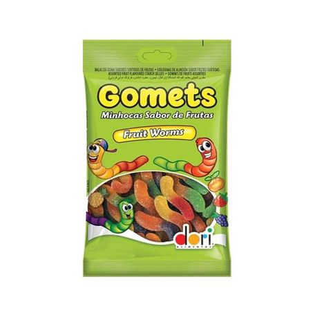 Bala goma gomets 150g minhocas frutas