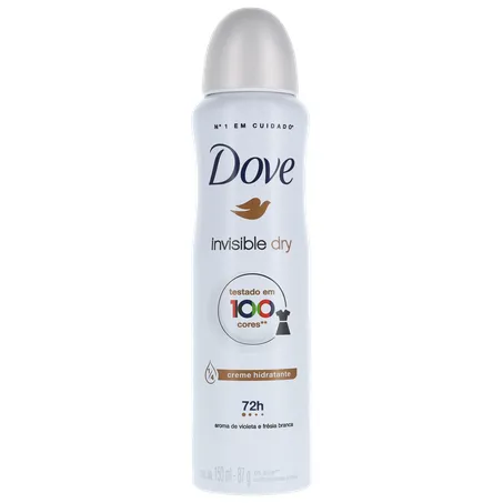 Antitranspirante Aerosol Dove Invisible Dry Violeta e Frésia Branca Frasco Spray 150ml 360-0