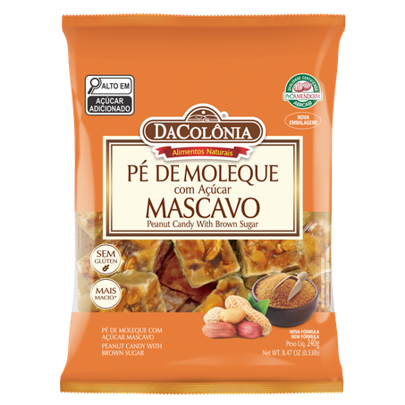 Pé de Moleque DaColônia com Açúcar Mascavo 240G