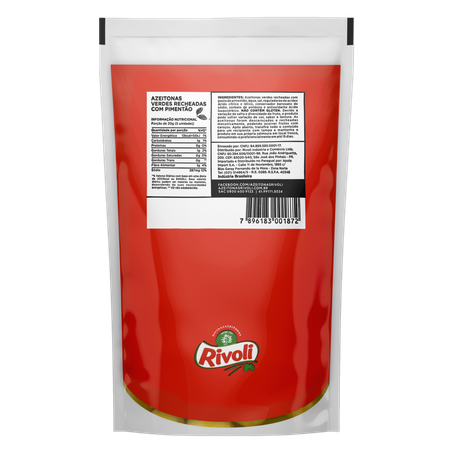 AZEITONA RECHEADA COM PIMENTAO RIVOLI SACHET 180 G 360-3