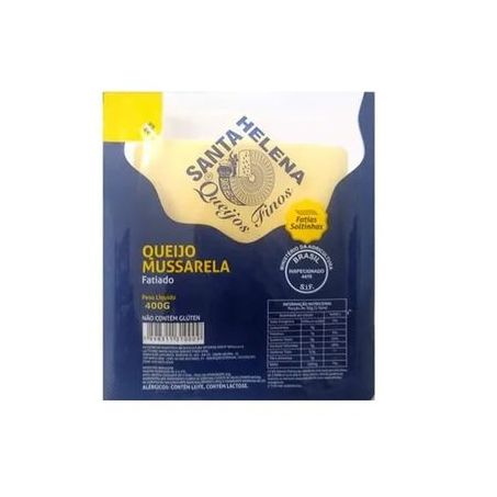Queijo mussarela fatiado santa helena 400g