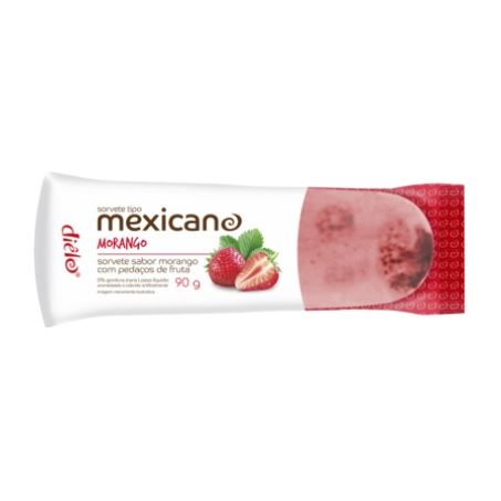 Picolé Dielo Mexicano Recheado Morango 95G