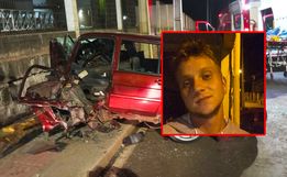 Jovem morre em colisão de carro em muro em Pinhalzinho