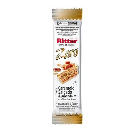 Barra cereal ritter 22g caramelo salgado & amendoim zero açucar