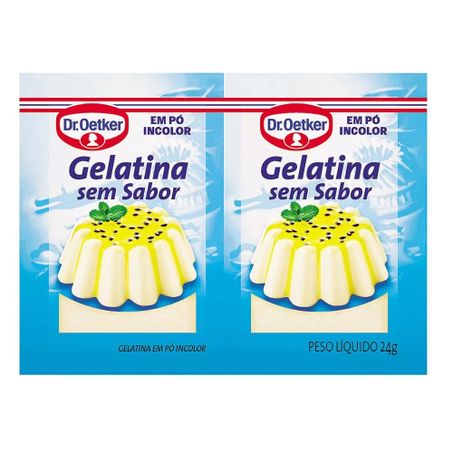 Gelatina dr oetker 24g s/sabor branc