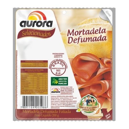 Mortadela aurora defumada 180g