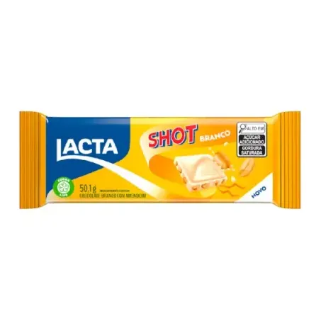 BARRA DE CHOCOLATE LACTA SHOT BRANCO 50.1G              