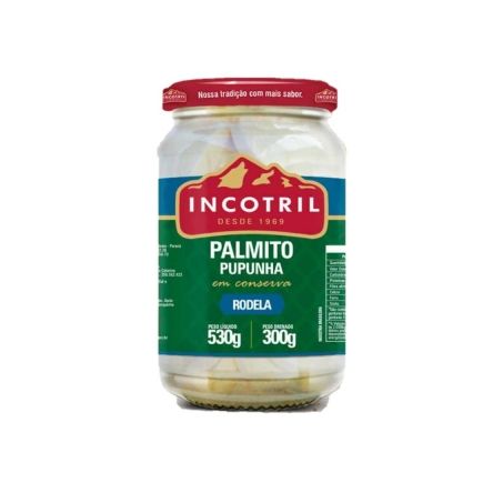 Palmito incotril pupunha rodela 300g