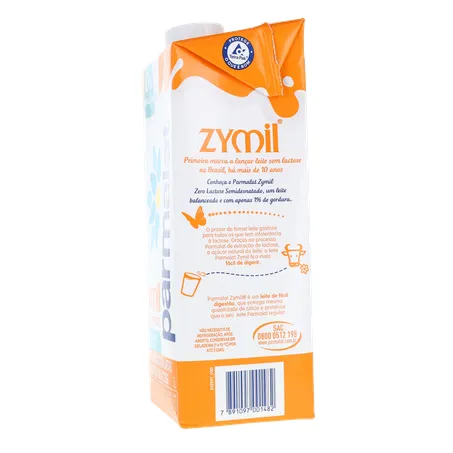 Leite Longa Vida S/Lactose Parmalat Zymil Desnatado Cx 1l 360-7
