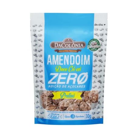 AMENDOIM PRALINE CRI CRI ZERO 30G - DA COLONIA